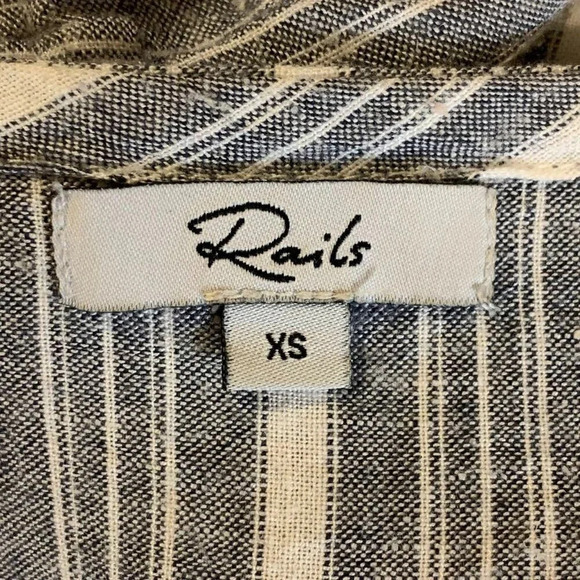 Rails Women's Brooklyn Greenwich Striped  Linen Blend Capri Jumpsuit Size XS‎ - Picture 7 of 14